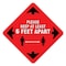 Signmission Please Keep At Least 6 Ft Non-Slip Floor Graphic, 7" x 7", FD-2-X-7-99997 FD-2-X-7-99997 - alternate 1